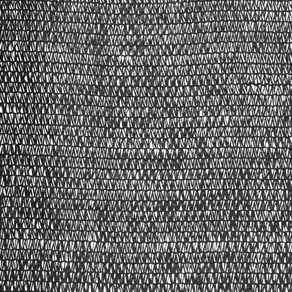 Black HDPE privacy screen 1.2x10 m 150 g/m²