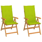 Silla de jardín 2 unidades madera maciza de teca