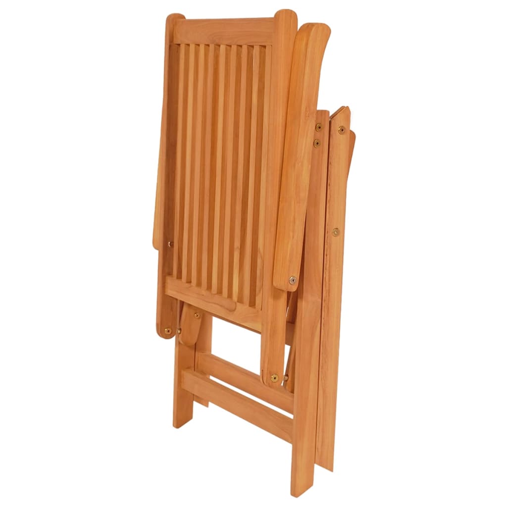 Sillas de jardín 2 uds madera maciza de teca con cojines crema