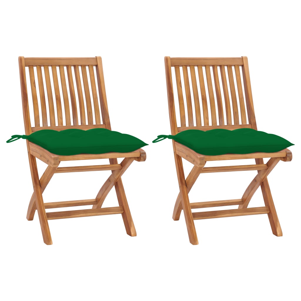 Sillas de jardín 2 uds con cojines antracita madera de teca
