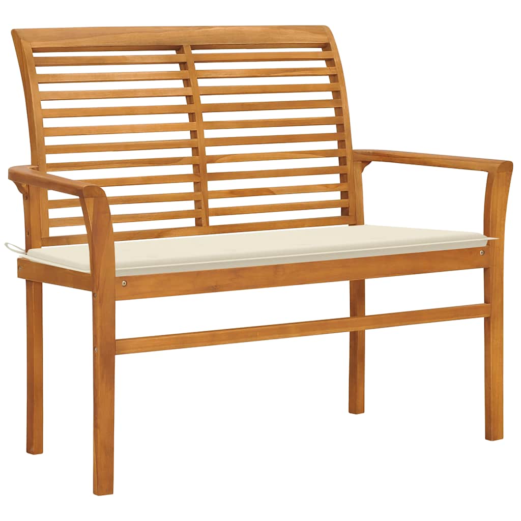Banco de jardín de madera maciza de teca 228 cm