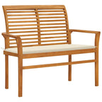 Banco de jardín de madera maciza de teca 228 cm