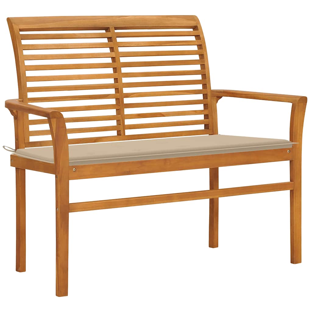 Banco de jardín de madera maciza de teca 228 cm