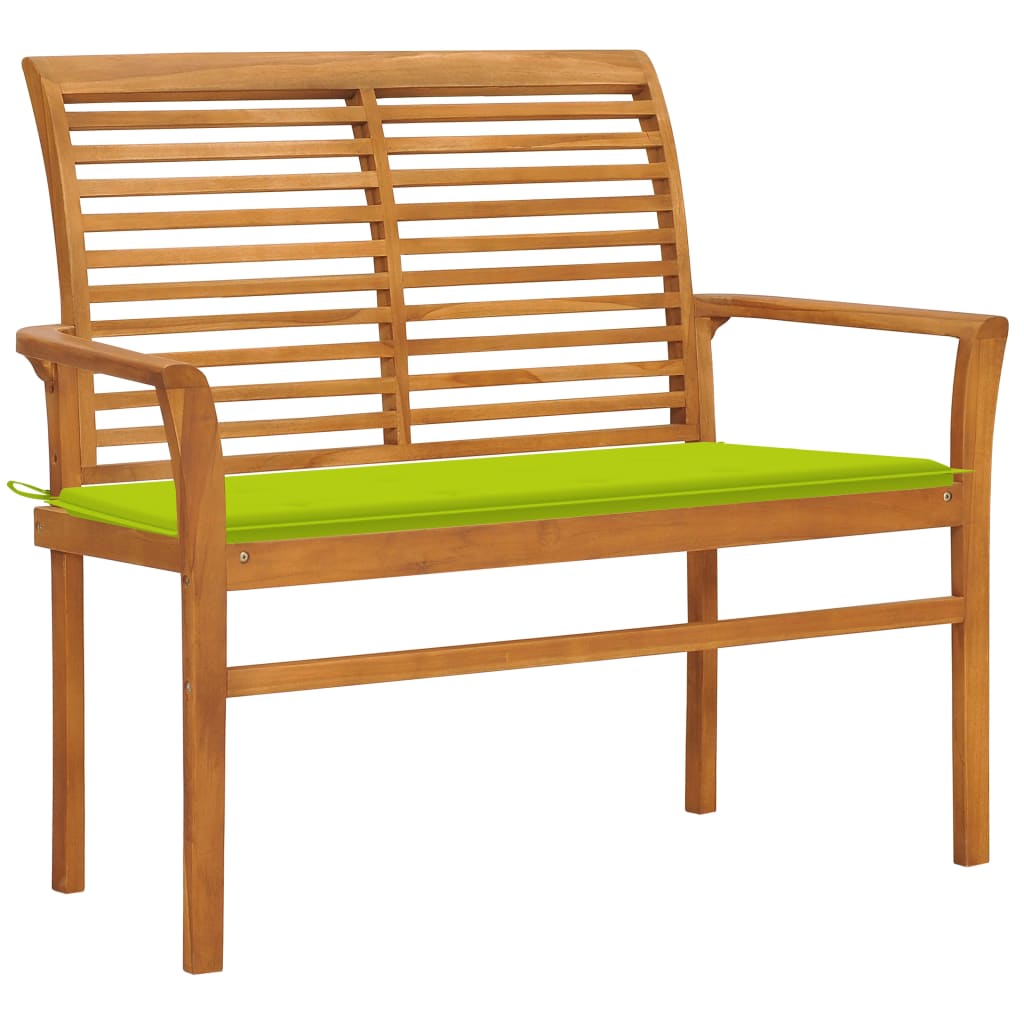 Banco de jardín de madera maciza de teca 228 cm