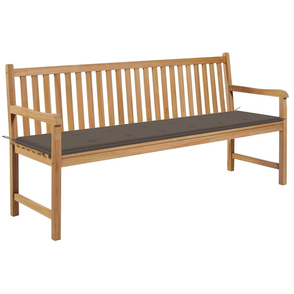 Banco de jardín de madera maciza de teca 180 cm