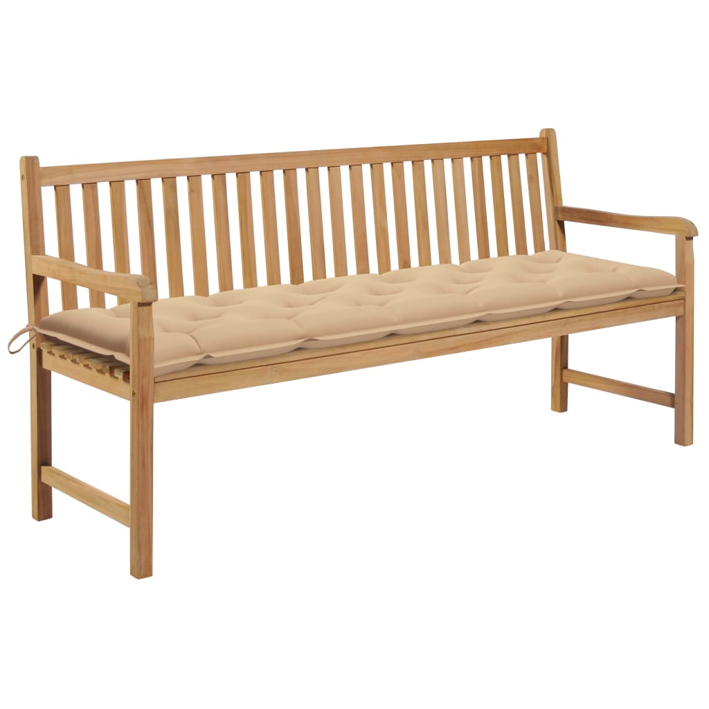 Banco de jardín de madera maciza de teca 180 cm