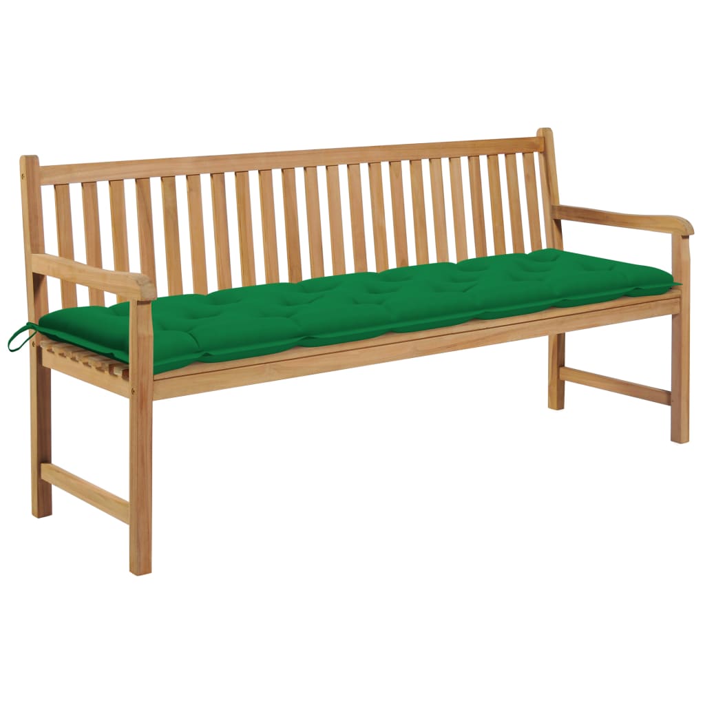 Banco de jardín de madera maciza de teca 180 cm