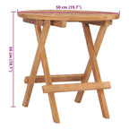 Set comedor de jardín plegable 3 piezas madera de teca cojines