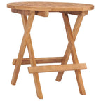 Set comedor de jardín plegable 3 piezas madera de teca cojines