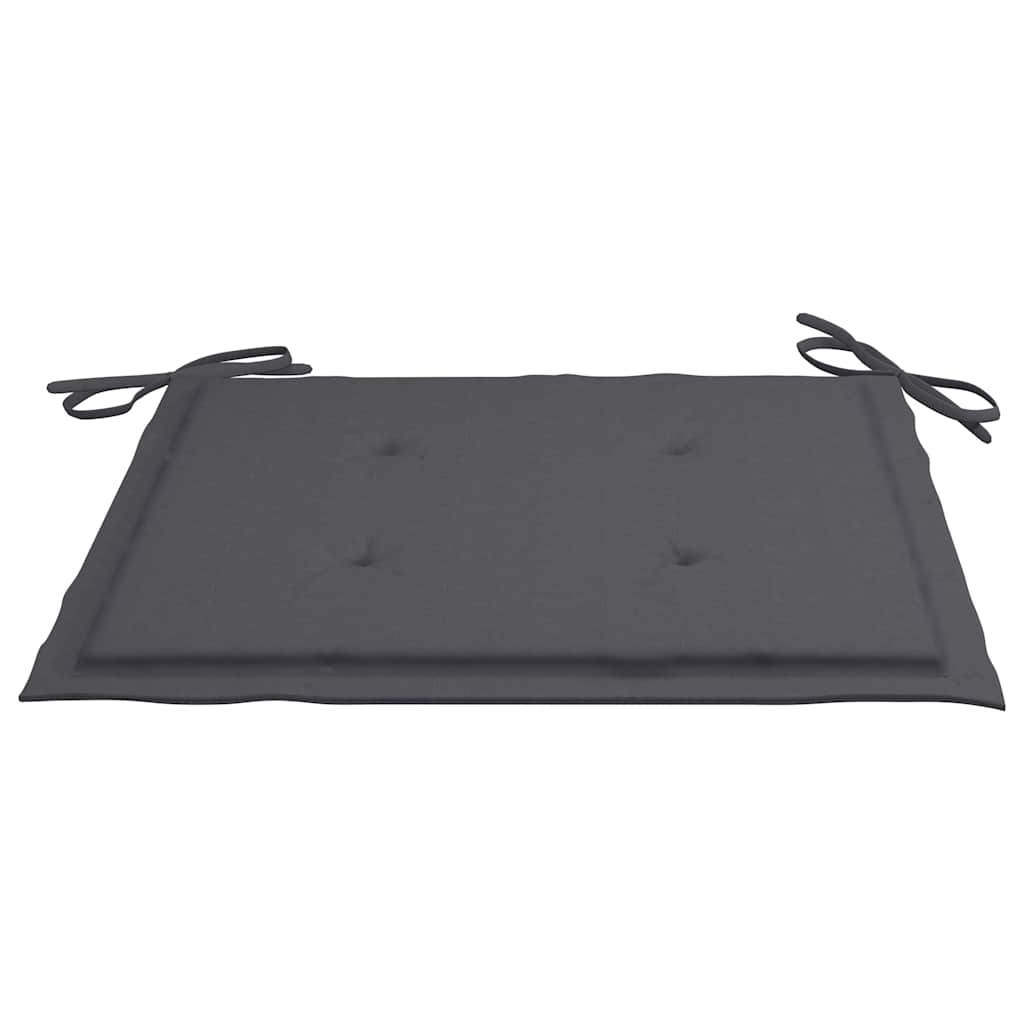 Set comedor de jardín plegable 3 piezas madera de teca cojines