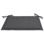 Set comedor de jardín plegable 3 piezas madera de teca cojines