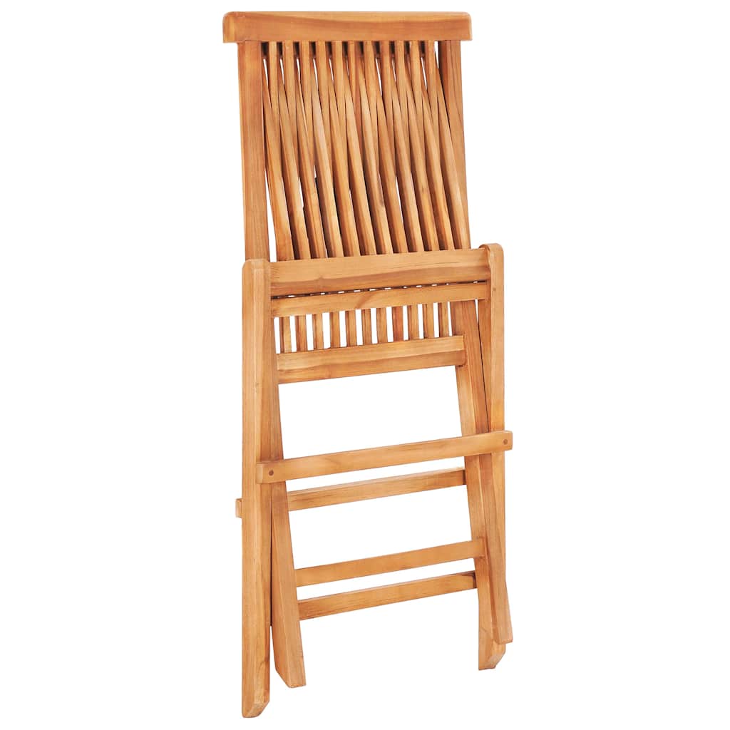 Set de bistró 3 piezas con cojines beige madera maciza teca