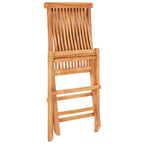 Set de bistró 3 piezas con cojines beige madera maciza teca
