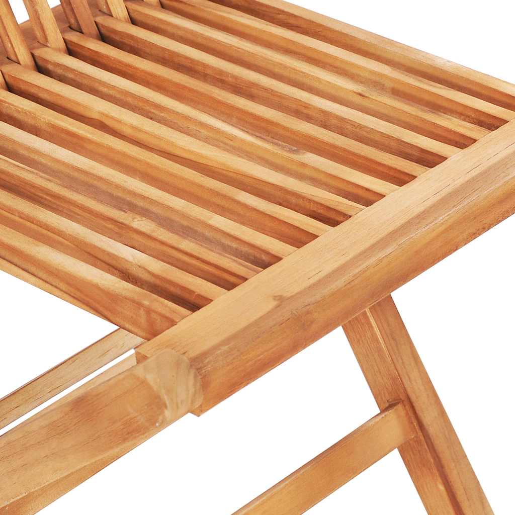 Set de bistró 3 piezas con cojines beige madera maciza teca