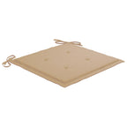 Set de bistró 3 piezas con cojines beige madera maciza teca