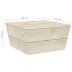 Muebles de jardín de palés 6 piezas y cojines madera de abeto