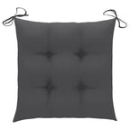 Set de comedor de jardín plegable 5 piezas con cojines bambú