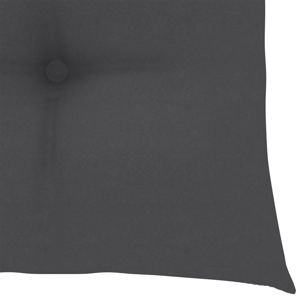 Set de comedor de jardín plegable 5 piezas con cojines bambú