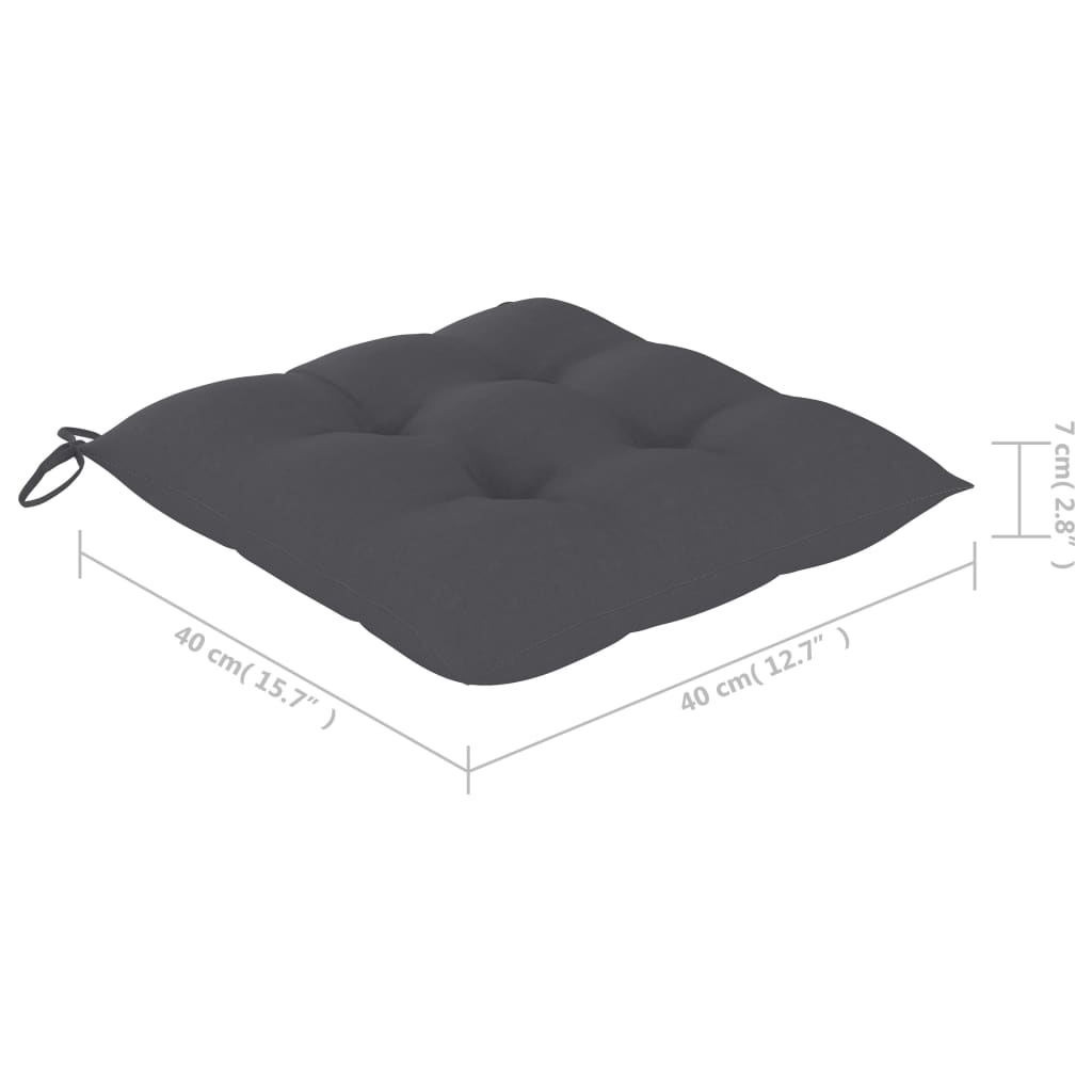 Set de comedor de jardín plegable 5 piezas con cojines bambú