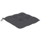 Set de comedor de jardín plegable 5 piezas con cojines bambú