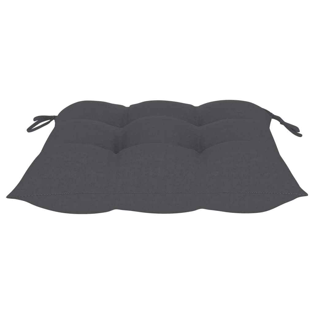 Set de comedor de jardín plegable 5 piezas con cojines bambú