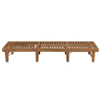 Tumbona plegable con cojín madera maciza de acacia