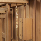 Tumbona plegable con cojín madera maciza de acacia
