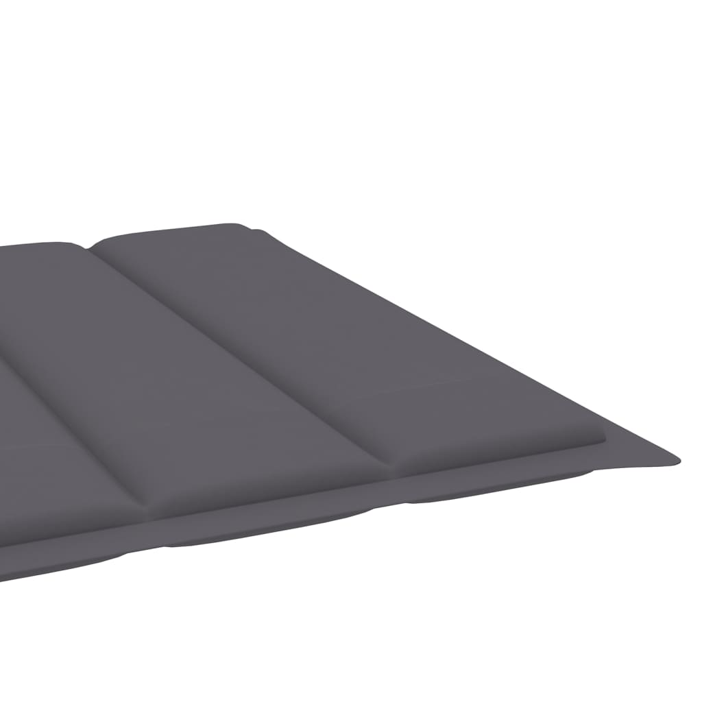 Tumbona plegable con cojín madera maciza de acacia