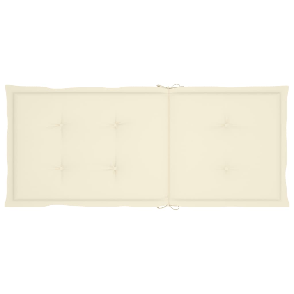 Silla mecedora con cojines madera maciza de acacia gris