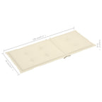 Silla mecedora con cojines madera maciza de acacia gris