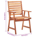 Sillas comedor de jardín 2 uds madera maciza acacia y cojines