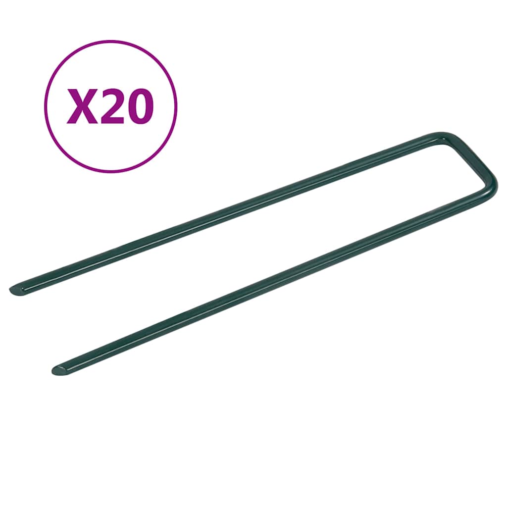 Clavos para césped artificial 100 piezas de hierro forma de U