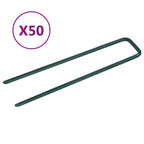 Clavos para césped artificial 100 piezas de hierro forma de U