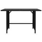 Set de muebles de jardín 10 pzas cojines ratán sintético negro