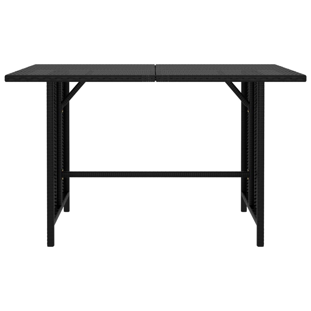 Set de muebles de jardín 10 pzas cojines ratán sintético negro