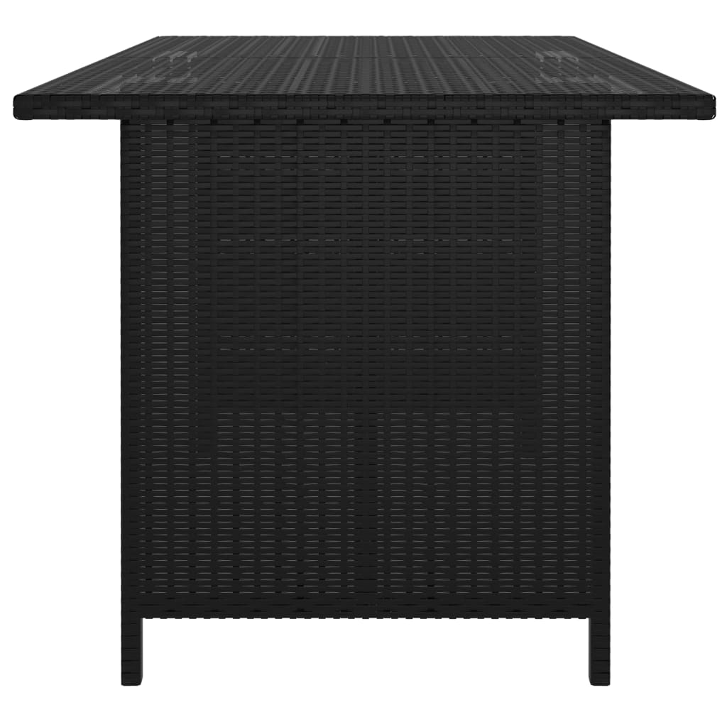Set de muebles de jardín 10 pzas cojines ratán sintético negro