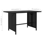 Set de muebles de jardín 10 pzas cojines ratán sintético negro