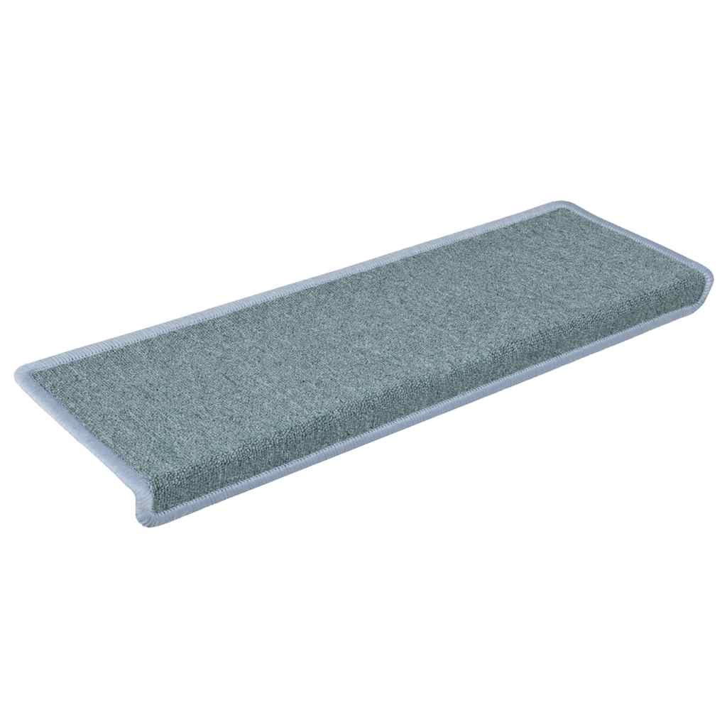 Alfombrillas para escaleras 15 unidades 65x21x4 cm Azul Mar Borde Rectangular