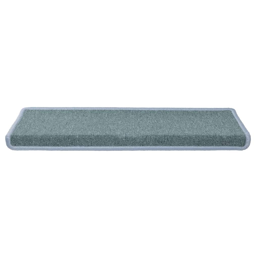 Alfombrillas para escaleras 15 unidades 65x21x4 cm Azul Mar Borde Rectangular