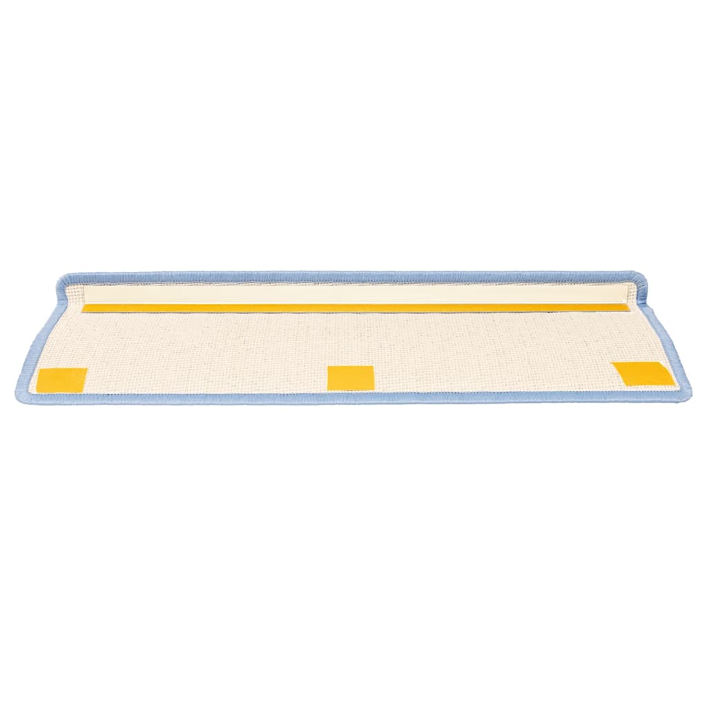 Alfombrillas para escaleras 15 unidades 65x21x4 cm Azul Mar Borde Rectangular