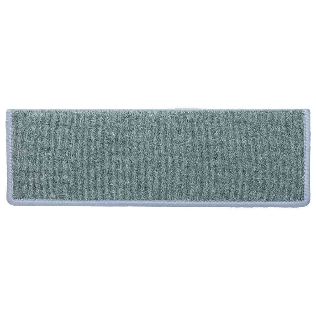 Alfombrillas para escaleras 15 unidades 65x21x4 cm Azul Mar Borde Rectangular