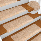 Alfombrillas para escaleras 15 unidades 65x21x4 cm Azul Mar Borde Rectangular