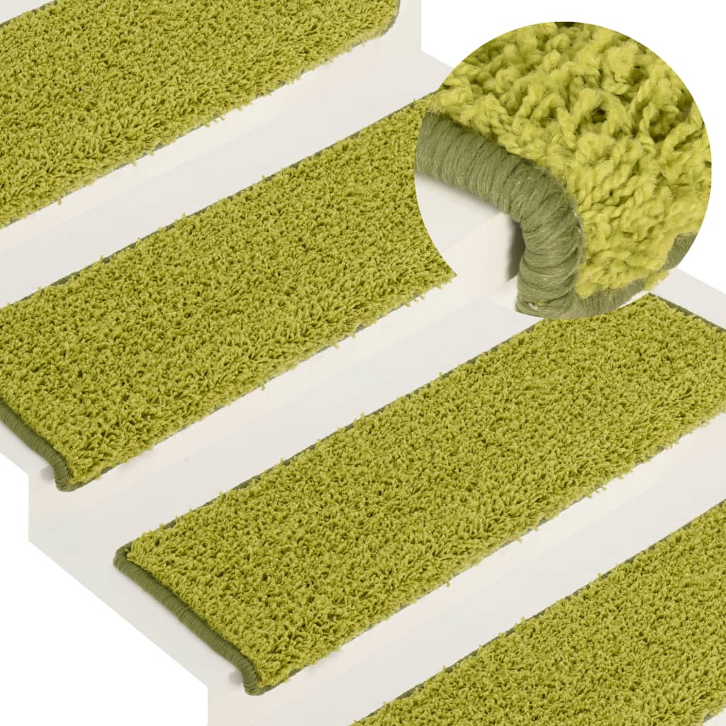 Alfombrillas para escaleras 15 unidades 65x21x4 cm Azul Mar Borde Rectangular