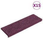 Alfombrillas para escaleras 15 unidades 65x21x4 cm Azul Mar Borde Rectangular