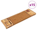 Alfombrilla autoadhesiva de escalera 15 uds beige 65x21x4 cm
