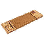 Alfombrilla autoadhesiva de escalera 15 uds beige 65x21x4 cm