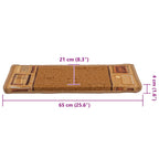 Alfombrilla autoadhesiva de escalera 15 uds beige 65x21x4 cm