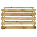 Compostador con listones madera pino impregnada 120x120x70 cm