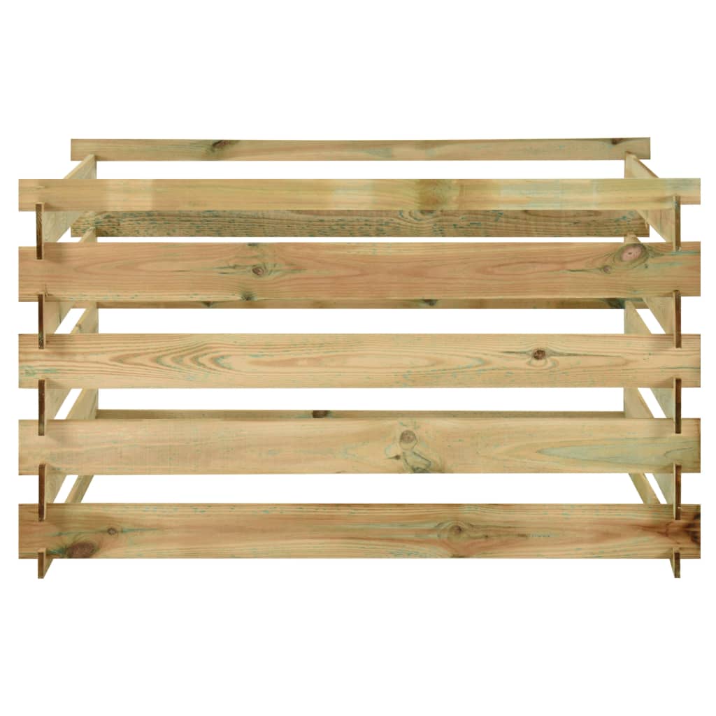 Compostador con listones madera pino impregnada 120x120x70 cm