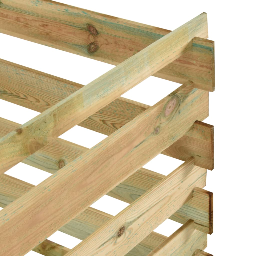 Compostador con listones madera pino impregnada 120x120x70 cm